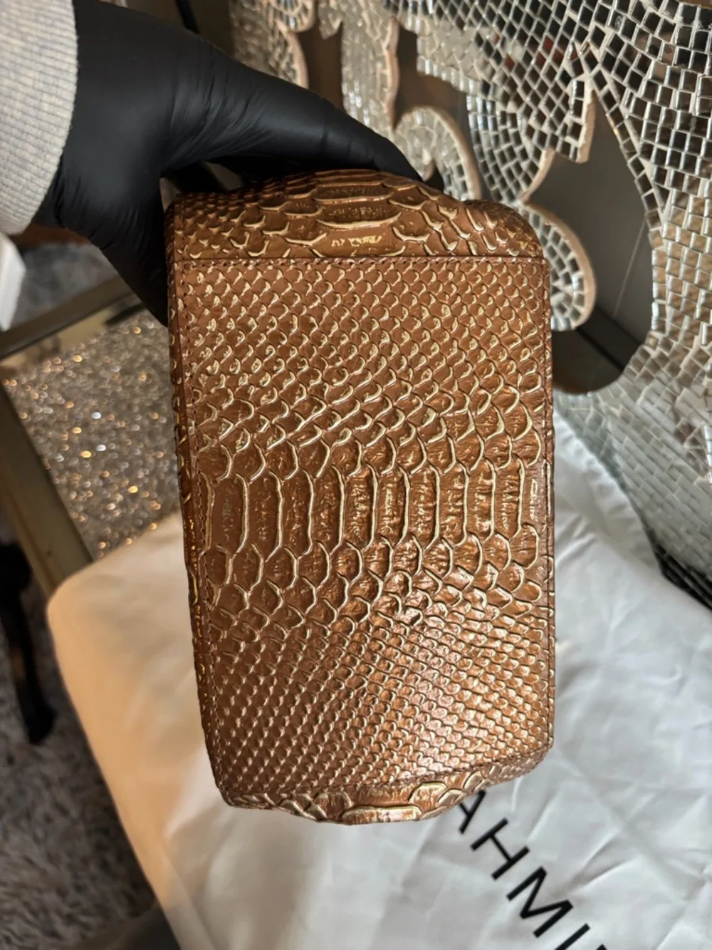 Brahmin bucket shoulder
